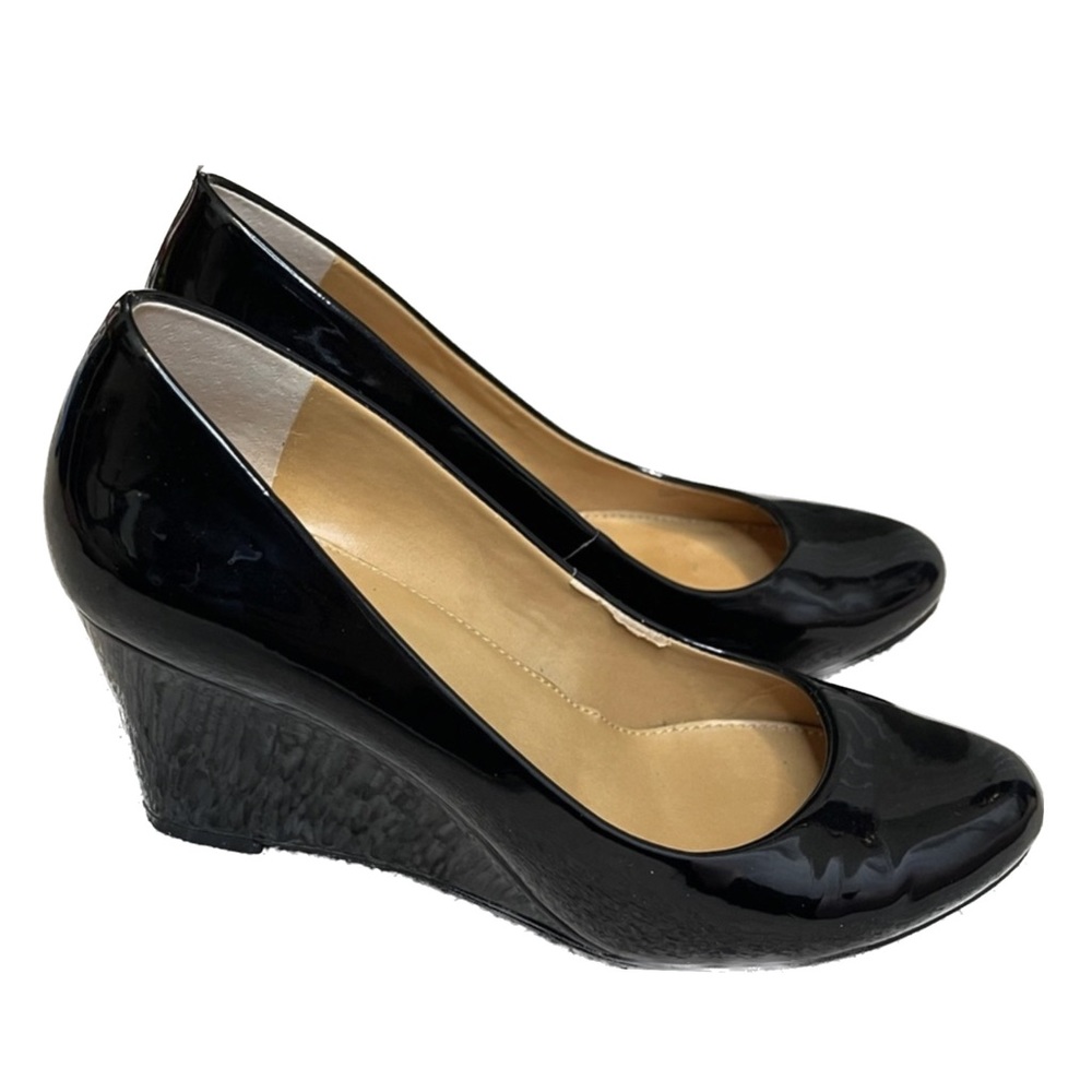 J. Crew Black Wedges (3”)